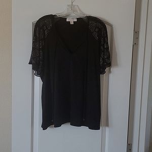 MICHAEL by Michael Kors Women's Flare Sleeve Sequins Knit Top